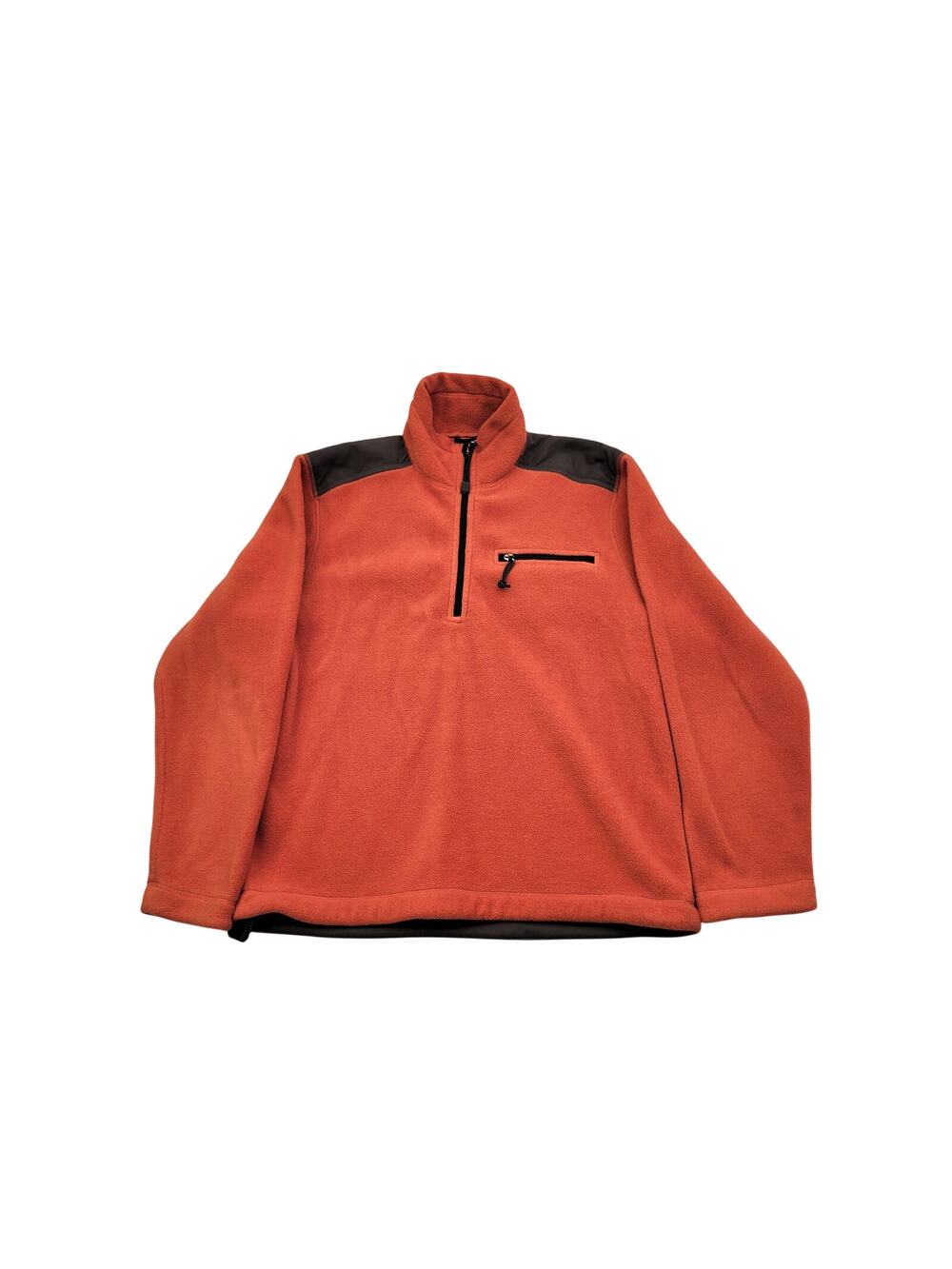 J. Crew 1/2 Zip Polartec Fleece Pullover Jacket Medium Rust Orange Vintage